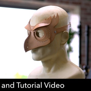 Bird Mask Pattern Halloween Mask Pattern DIY Leather Video Tutorial - Etsy