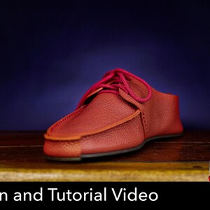 Leather Moccasins Pattern: DIY Loafers Template (PDF) with Video Tutorial image 5