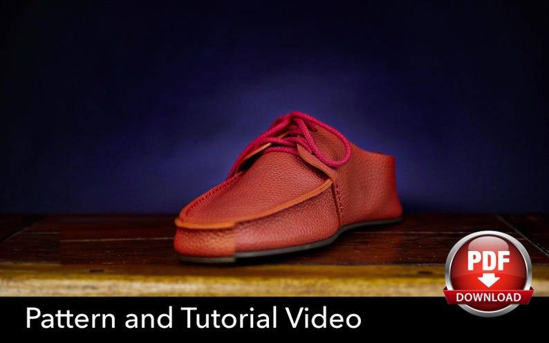 Leather Moccasins Pattern: DIY Loafers Template (PDF) with Video Tutorial image 5