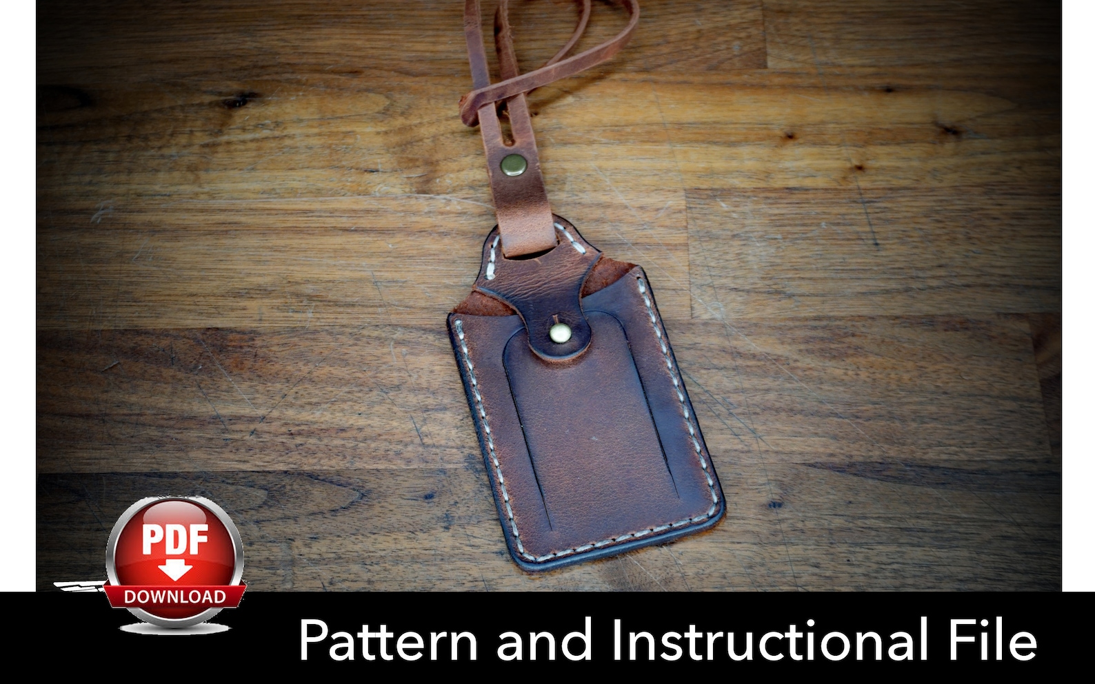 Luggage Tag Pattern Leather DIY Pdf Download Etsy