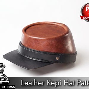 Kepi Hat Pattern: Leather DIY Template - Civil War Style