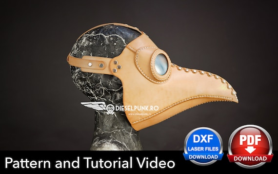 Plague Doctor Mask Pattern - DIY Pattern - Pdf Download - Video Tutorial