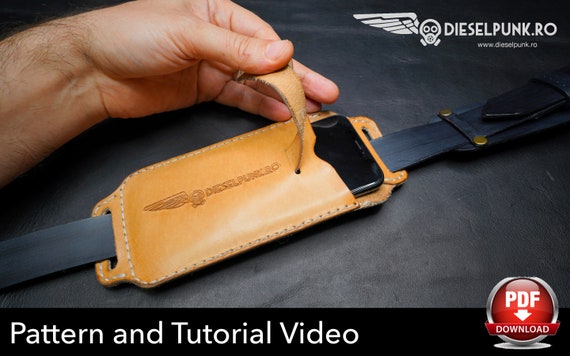 Phone Case Pattern Leather DIY Pdf Download Video Tutorial Etsy