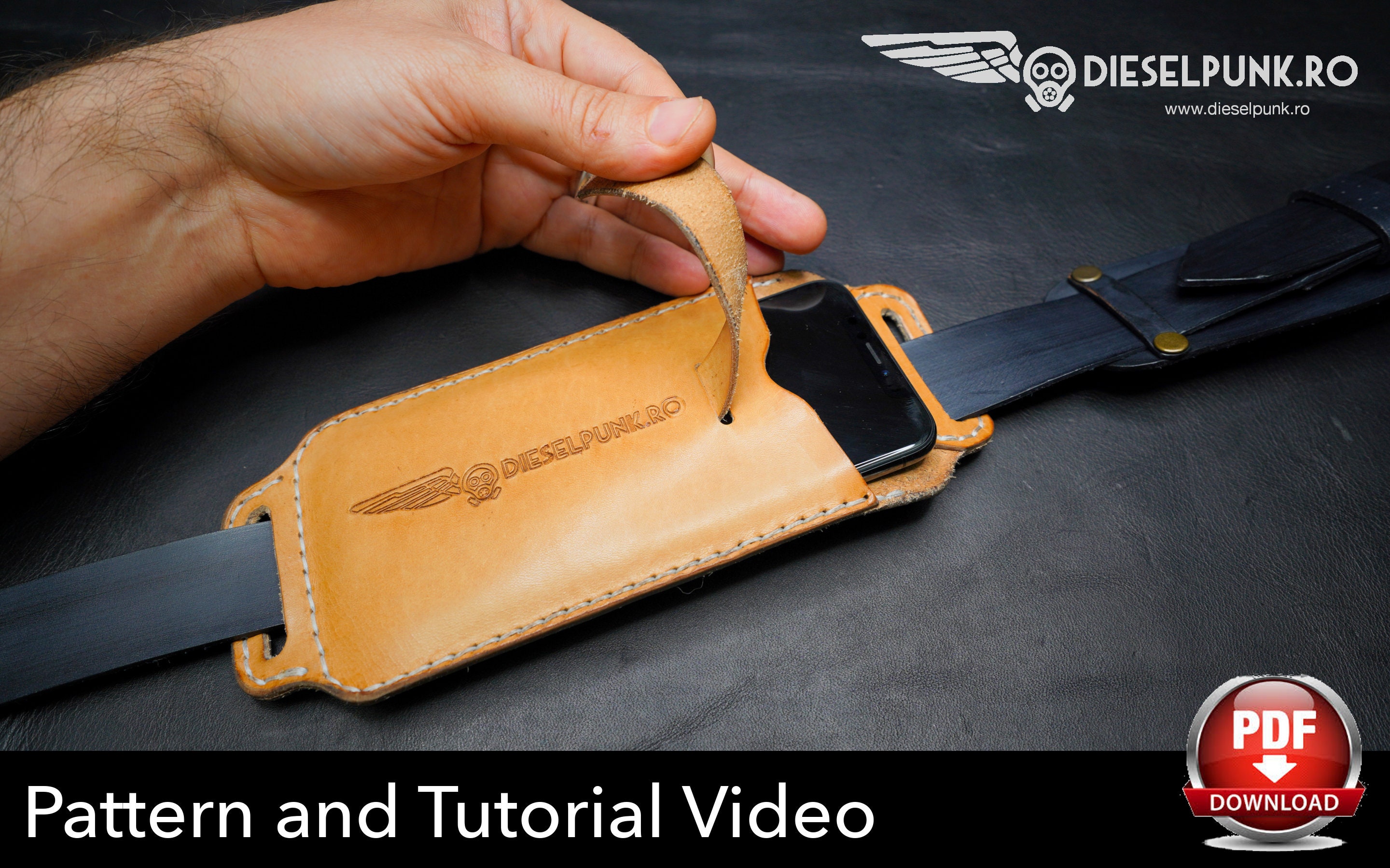 Phone Case Pattern - Leather DIY - Pdf Download - Video ...