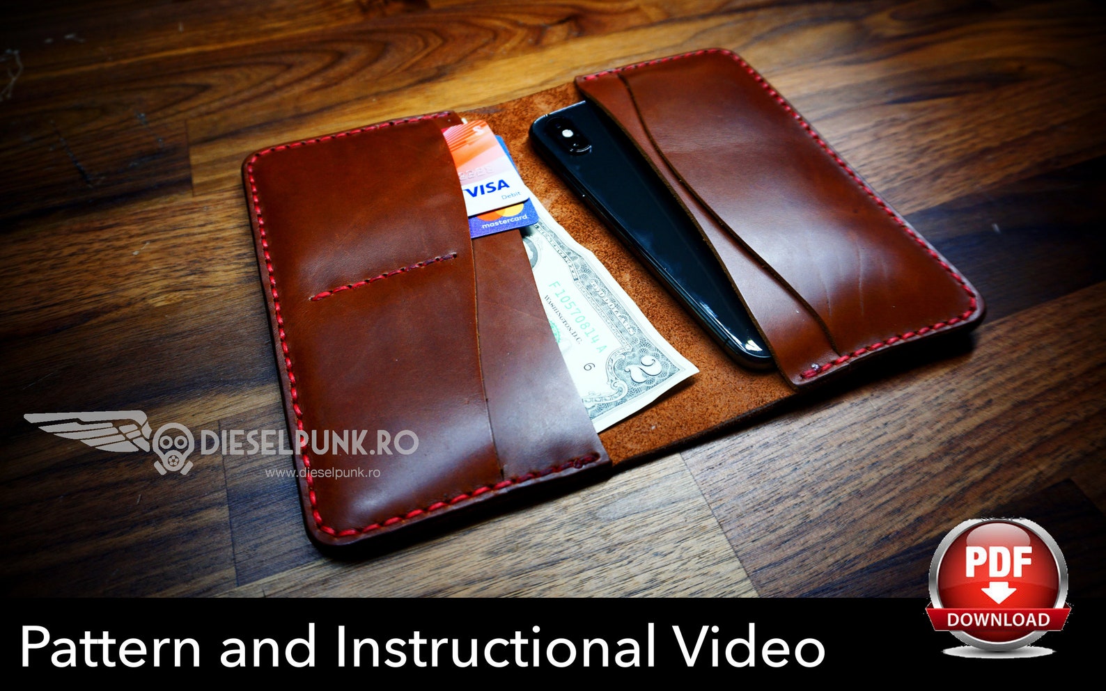 Long Wallet Pattern Leather DIY Pdf Download Wallet Etsy Long Wallet Pattern Leather DIY Pdf Download Wallet Etsy