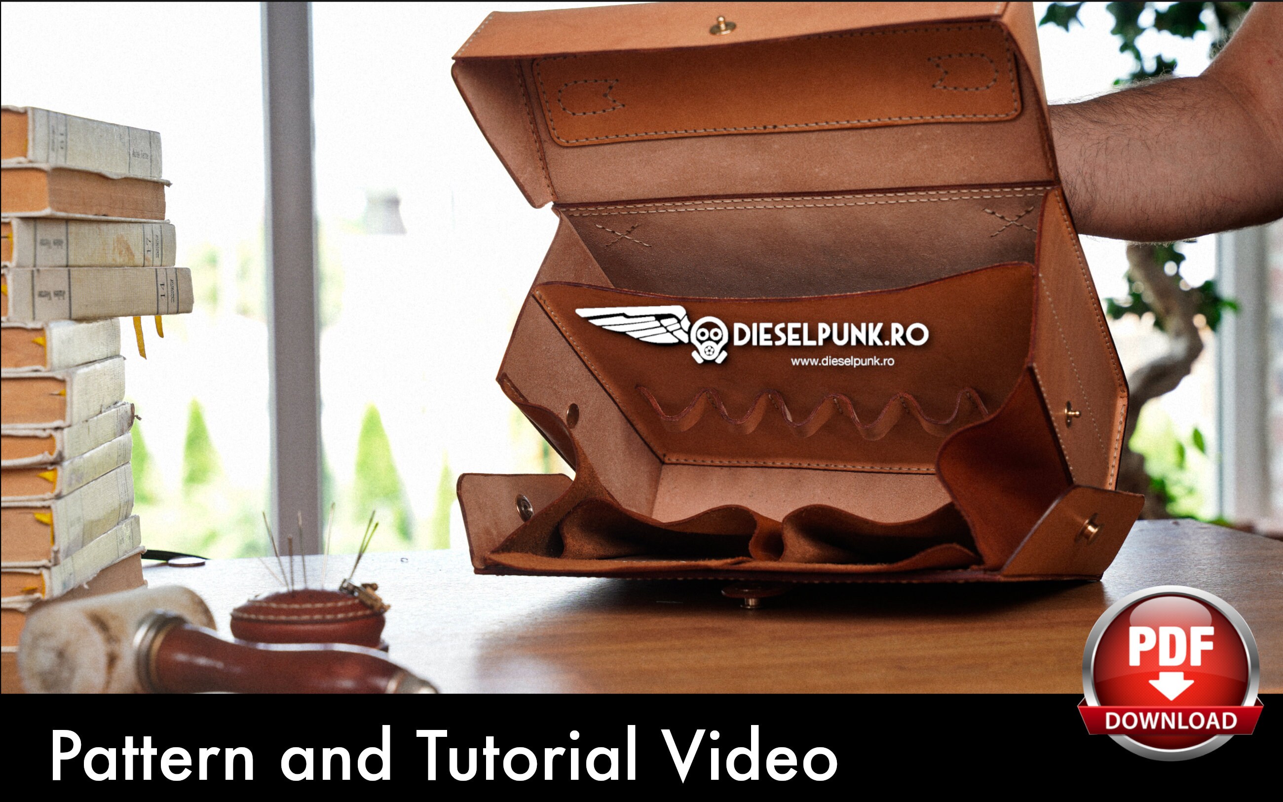 Leather Tool Box Pattern Pdf Download Leather DIY Tool Bag