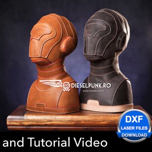 Mannequin Head Pattern - Leather Bust Template Leather DIY - Pdf Download - Video Tutorial