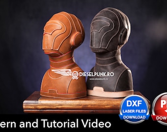 Mannequin Head Pattern: Leather Bust Template (Instant PDF Download)