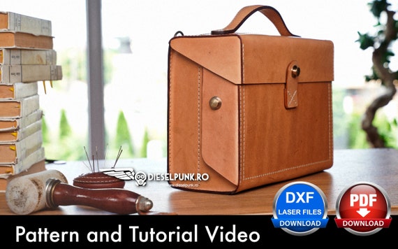 Leather Tool Box Pattern - Pdf Download - Leather DIY - Tool Bag - Video Tutorial