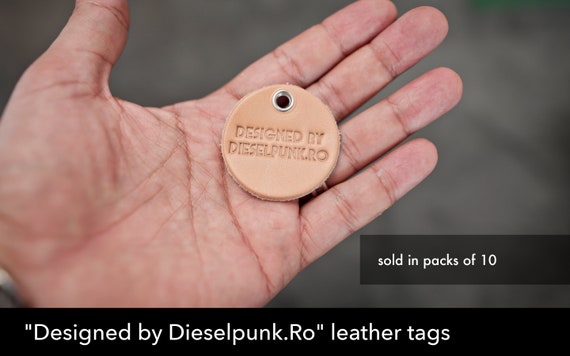 Dieselpunk.Ro Leather tags - 10pieces