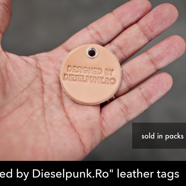 Dieselpunk.Ro Leather tags - 10pieces