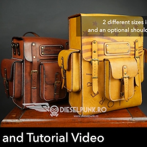 Backpack Pattern - Pdf Download - Leather DIY - Explorer Backpack - Video Tutorial