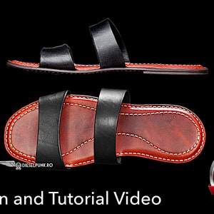 Flip Flops Pattern - Leather DIY - Pdf Download - Sandals pattern - Video Tutorial