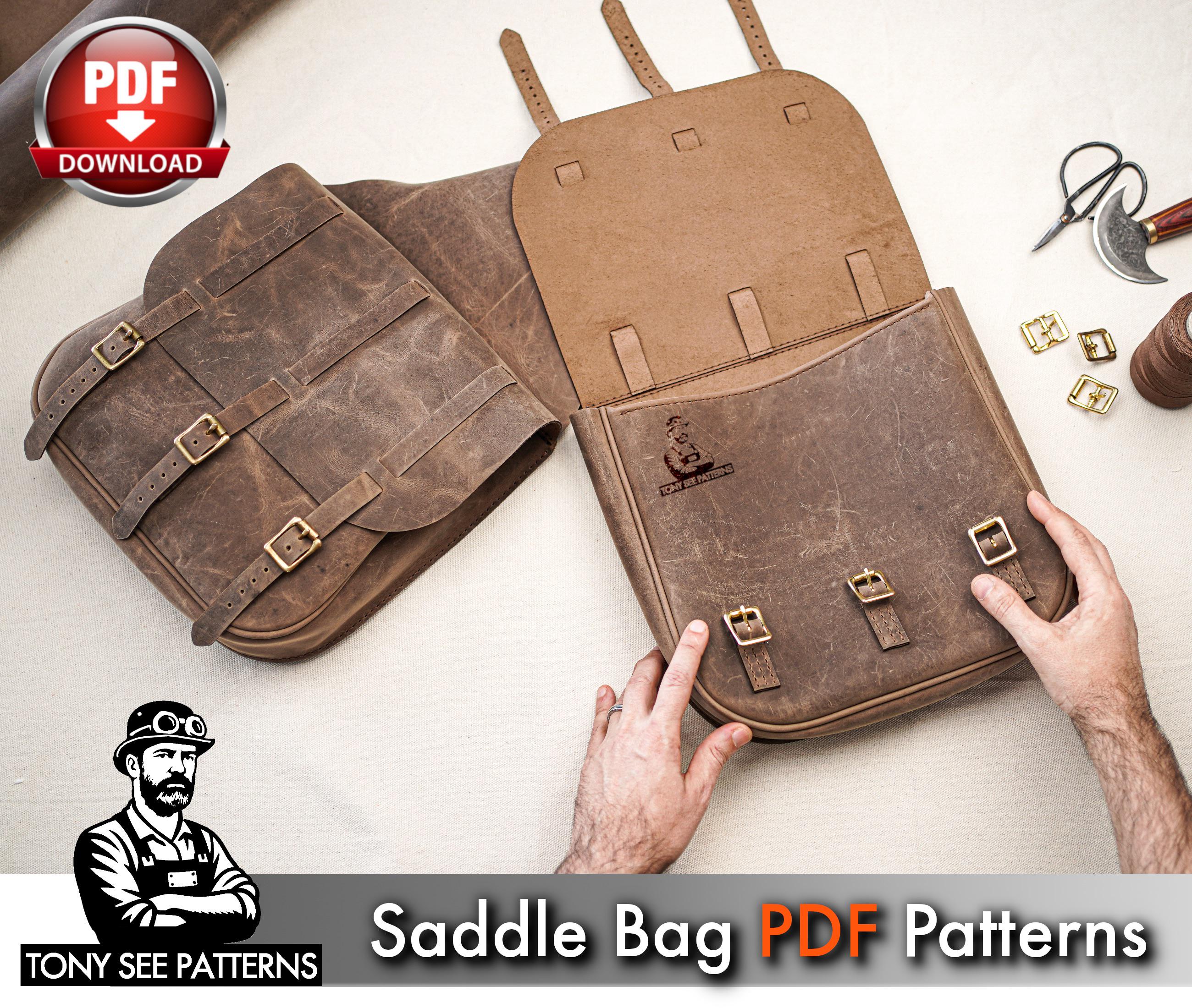 Sacoches De Selle Vintage Western En Cuir Fleuri - Style Cowboy, Occasion En Bon état