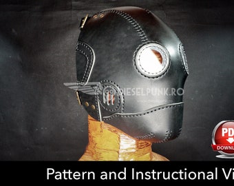 Steampunk Leather Mask Pattern: DIY PDF with Video Tutorial