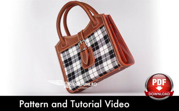 Ladies Purse Pattern - Bag Pattern - Leather DIY - Pdf Download - Leather Purse - Video Tutorial