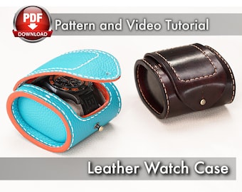 Watch Case Pattern: Leather Sewing Template (PDF Download & Video)