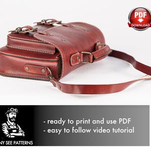 Messenger Bag Pattern: DIY Leather with Video Tutorial image 4
