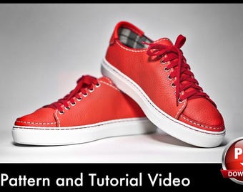 Leather Sneaker Pattern: DIY Shoe Template (PDF) with Video Tutorial
