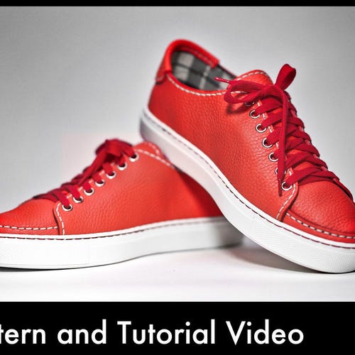Leather Sneaker Pattern: DIY Shoe Template (PDF) with Video Tutorial