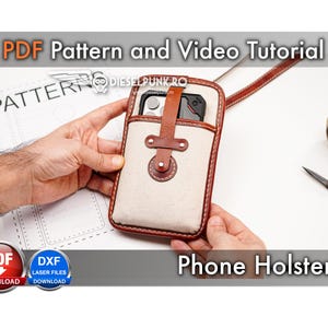 Custodia per telefono e passaporto - Fai da te in pelle - Download PDF - Video tutorial