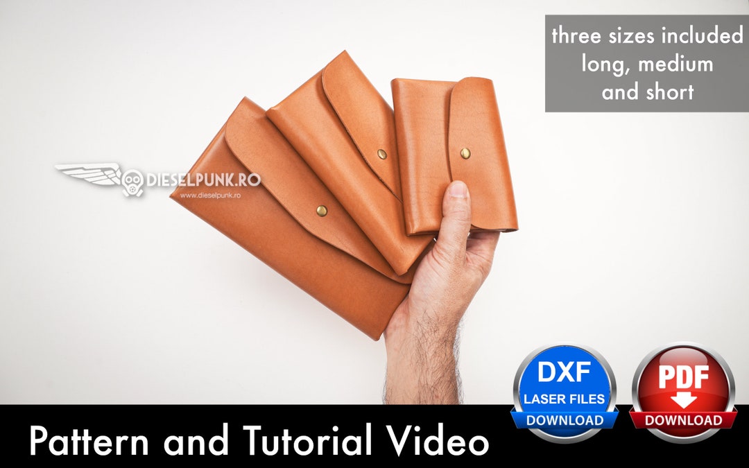 Wallet Pattern Set: Leather Bifold Templates - PDF Download - Etsy