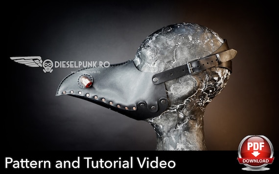 Plague Doctor Mask Pattern - DIY Pattern - Pdf Download - Video Tutorial