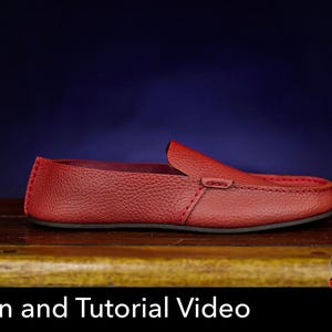 Leather Moccasins Pattern: DIY Loafers Template (PDF) with Video Tutorial image 3