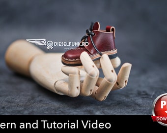 Shoe Key Fob Pattern: Tiny Boot Design - Leather Craft PDF