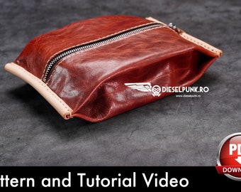 Leather Pouch Pattern: DIY PDF Template - Includes Video Tutorial