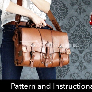 Bag Pattern - Pdf Download - Leather DIY - Witchdoctor Bag - Video Tutorial