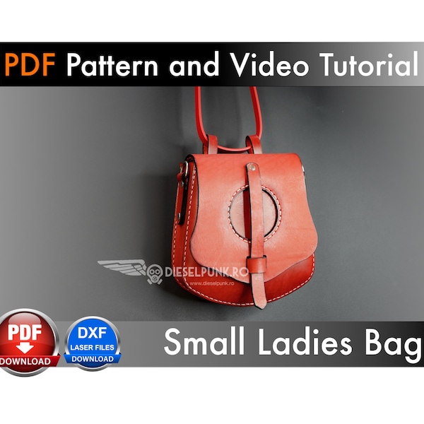 Patroon voor een babytas: Leren heuptas sjabloon (PDF) met video-tutorial
