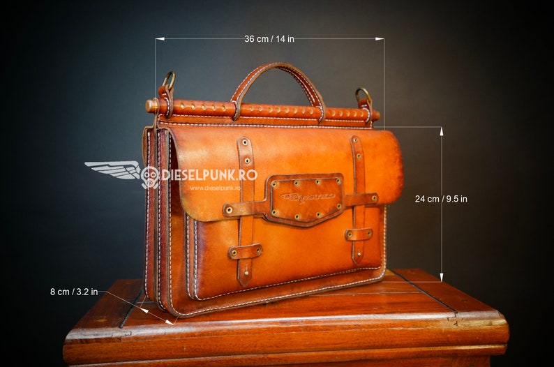 Briefcase Bag Pattern Leather DIY Pdf Download Leather Etsy