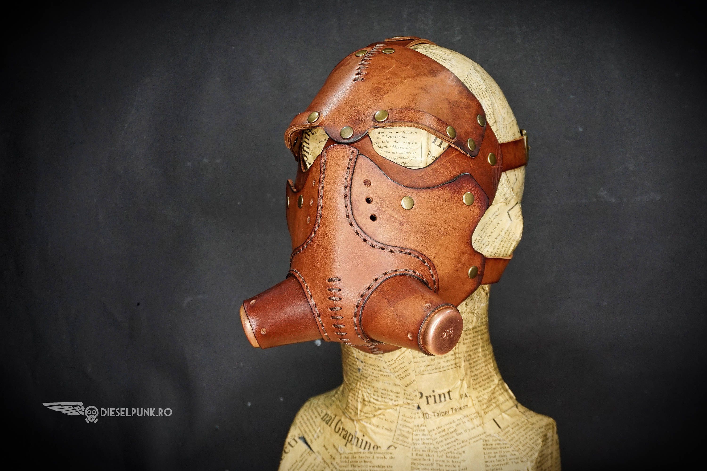Steampunk Mask Leather Mask Cyberpunk Mask Post Apocalyptic Mask