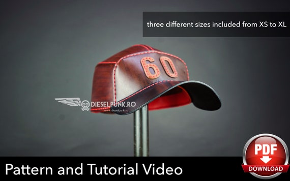 Leather Cap PATTERN - DIY Hat - Baseball Cap Pattern - Video Tutorial