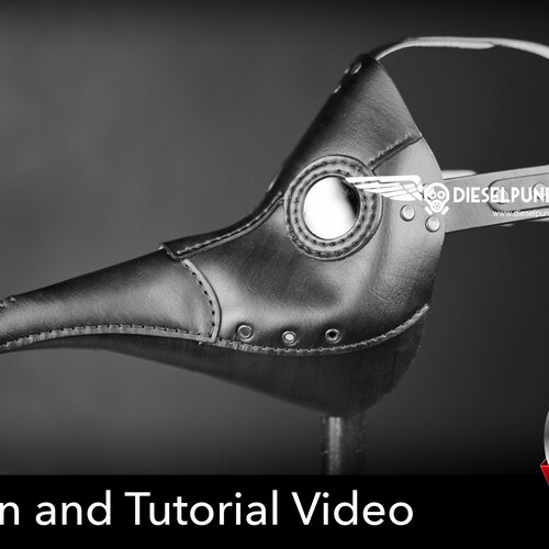 Patron de masque de médecin de la peste pour Halloween : Modèle de couture à faire soi-même (PDF et vidéo)