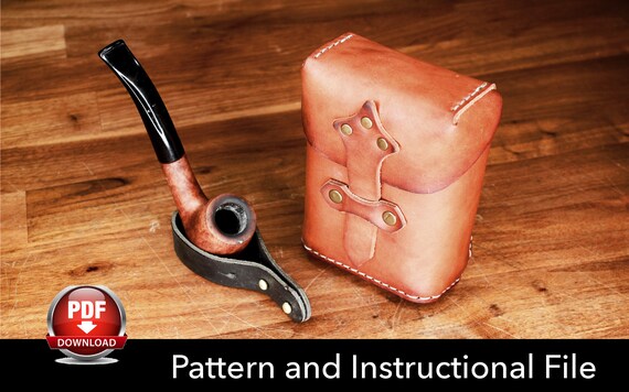 Pouch Pattern - Wallet Pattern - Luggage Tag Pattern - Glasses Case Pattern - Leather Pattern Set - 4 Patterns included - Leather Template