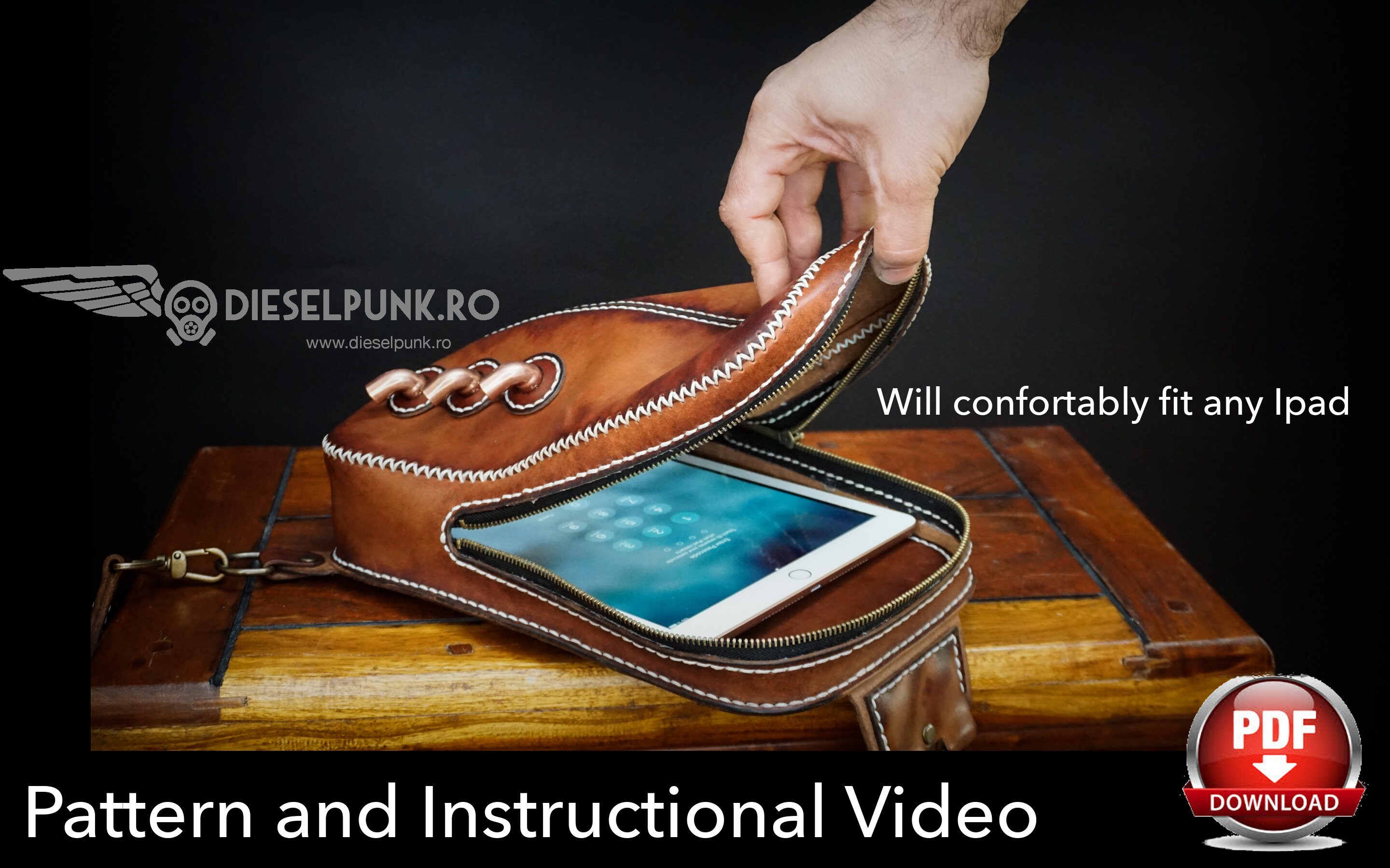 Sling Bag Pattern Leather DIY Pdf Download Leather Pattern