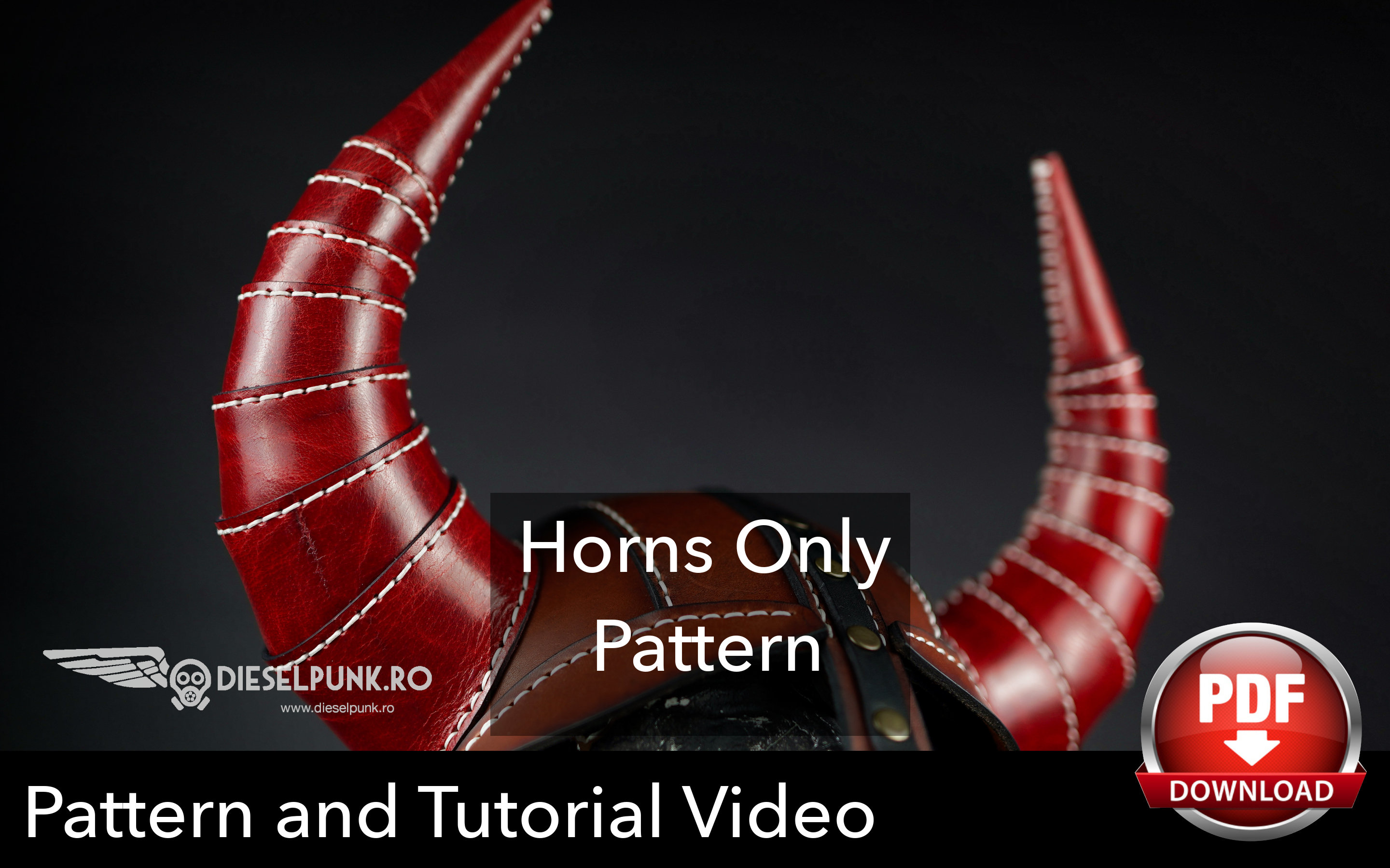 Horns Pattern Cosplay DIY Pdf Download Video Tutorial