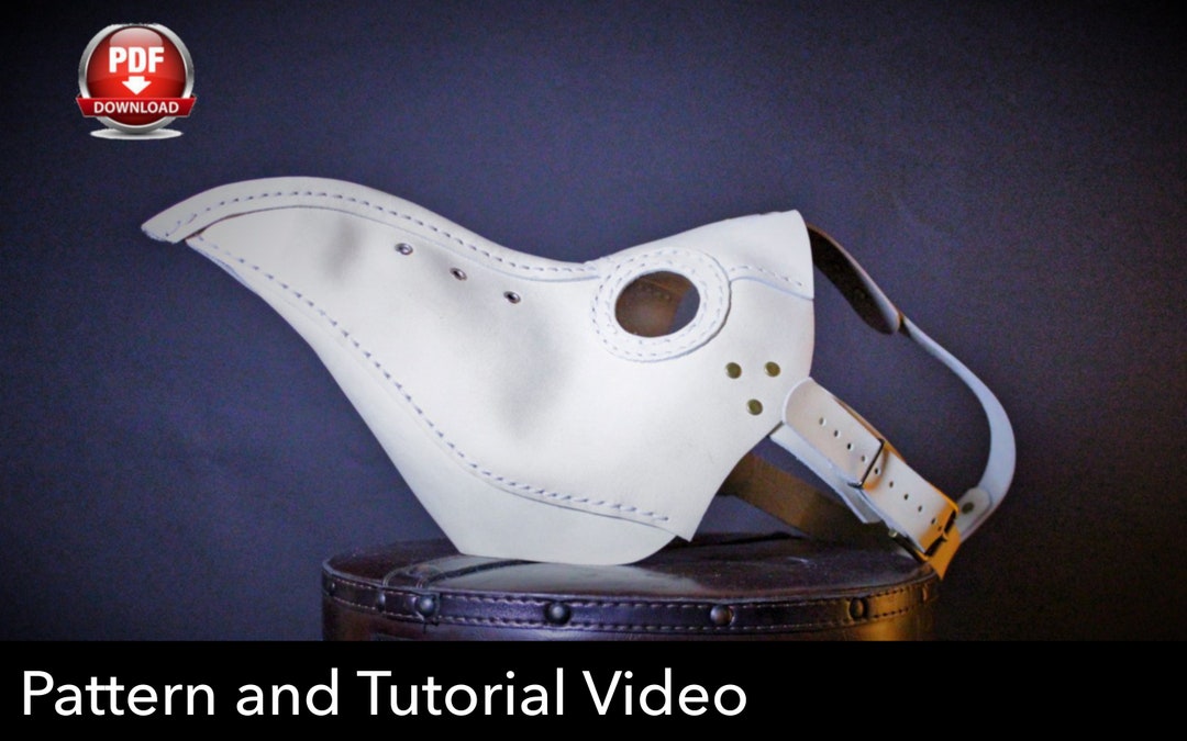 Classic Plague Doctor Mask Pattern: Leather Cosplay Template - PDF