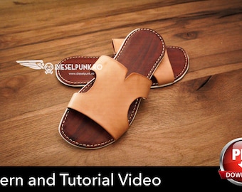 Flip Flops Pattern: Leather DIY Sandal Template (PDF) with Video Tutorial