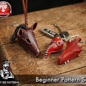 Schlüsselanhänger Set: Pestdoktor und Drache - Instant PDF