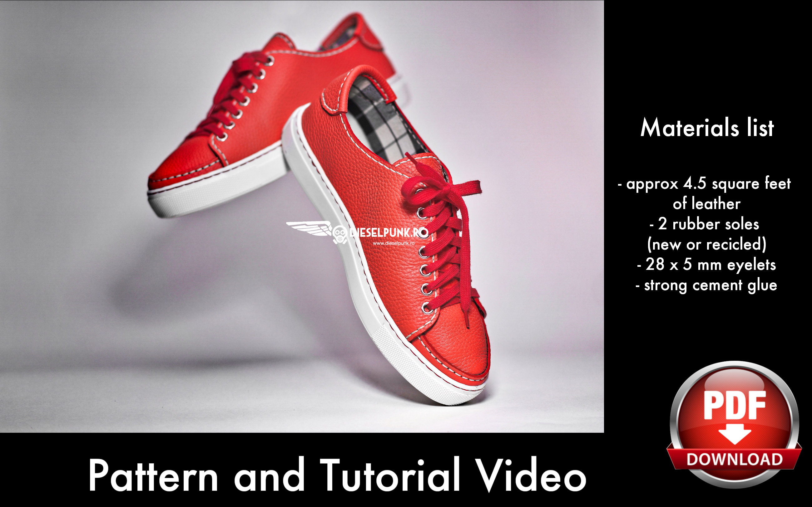 Sneakers Pattern Shoe Templates Leather DIY Pdf Download Sneakers Pattern Shoe Templates Leather DIY Pdf Download