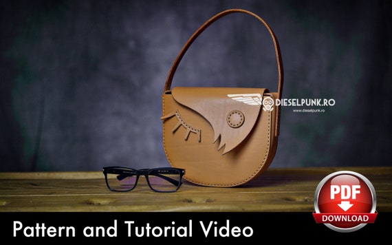 Fashion Bag Pattern - Leather DIY - Pdf Download - Leather Bag - Video Tutorial