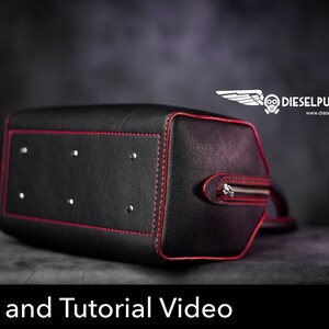 Boston Bag Pattern: Leather Duffle Template (PDF) With Video Tutorial ...