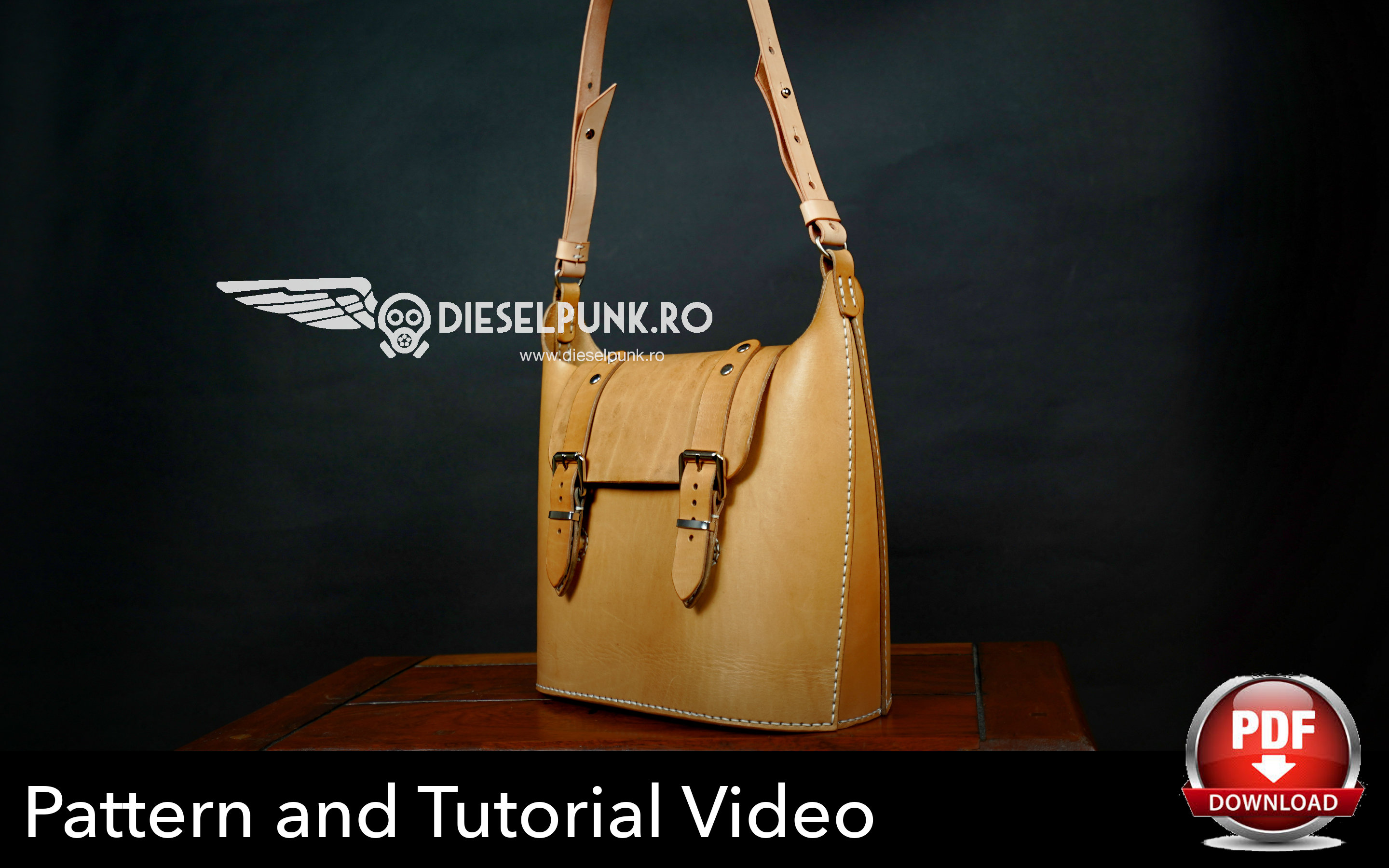 Ladies Bag Pattern Leather DIY Pdf Download Leather Bag Pattern