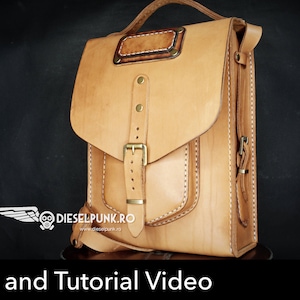 Bag Pattern - Leather DIY - Pdf Download - Messenger Bag - Video Tutorial