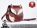 Leather Fox Pattern: Raccoon Design DIY Template - Unisex Satchel PDF