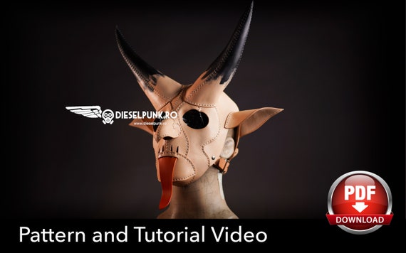 Krampus Mask Pattern - Devil Mask DIY - Pdf Download - Video Tutorial