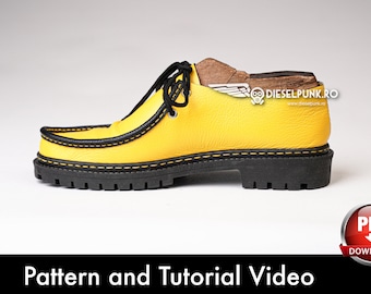 Moccasins Pattern - Shoe Templates - Leather DIY - Pdf Download - Video Tutorial - Moccaboots